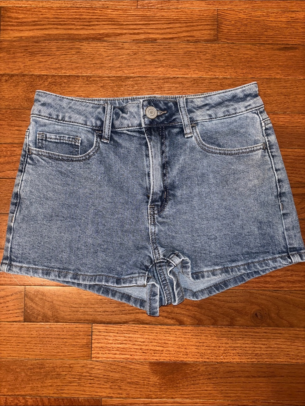SO High Rise Shortie Women's Blue Jean Shorts Size 9